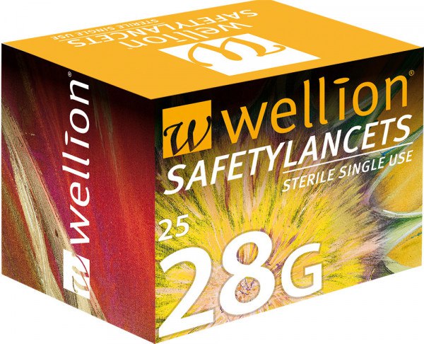 Безпечні ланцети Wellion 28G 25 од.